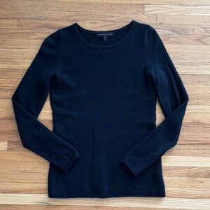 NakedCashmere Classic Black N18210 Crewneck 100% Cashmere Sweater RN 129671 - M